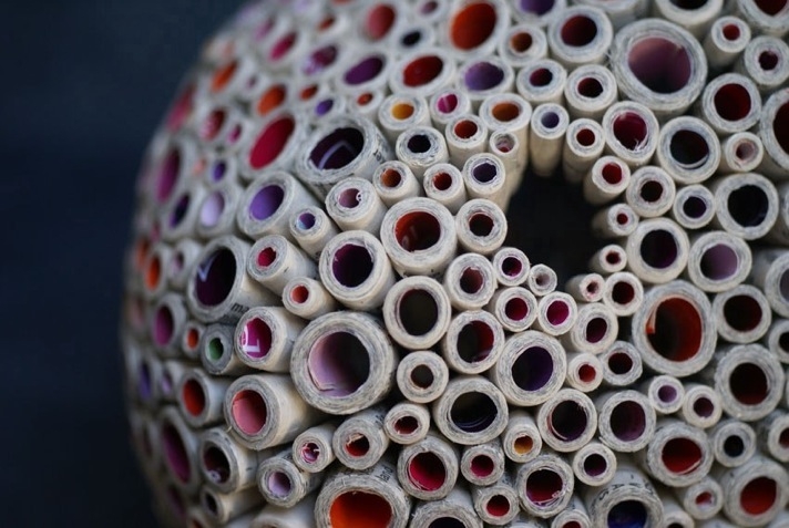 Valerie Buess' rolled paper creations